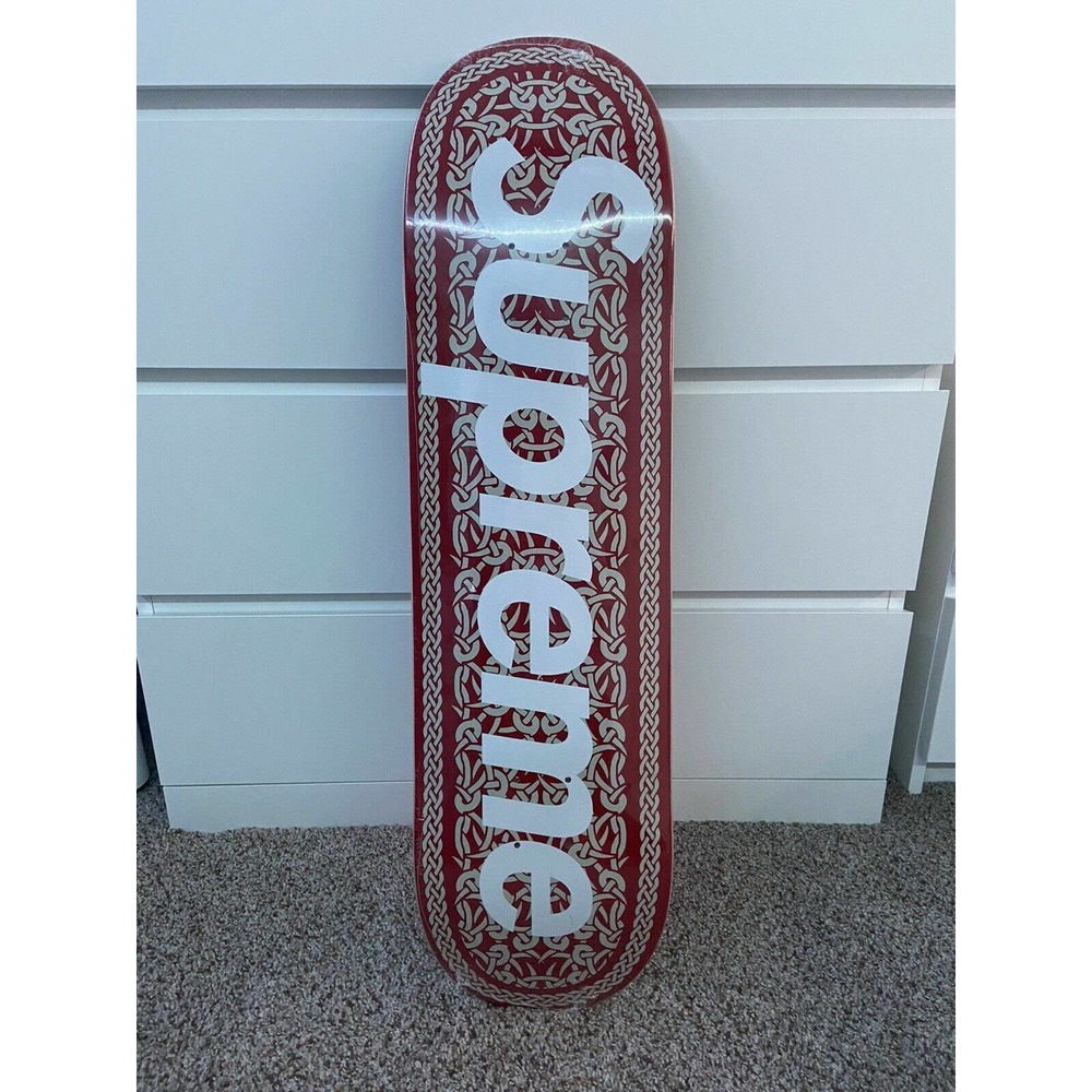 Supreme celtic knot skateboard red